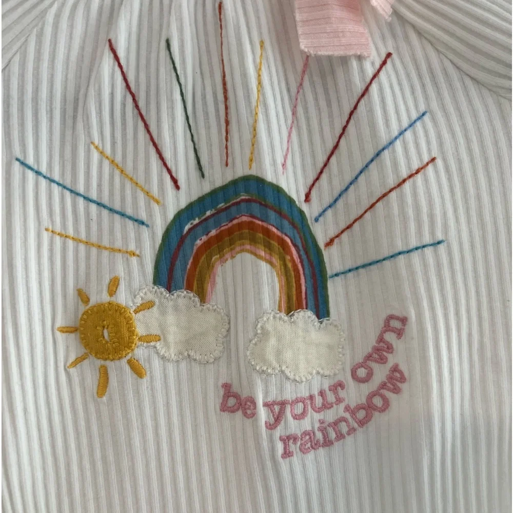 NWOT MudPie Rainbow Onesie